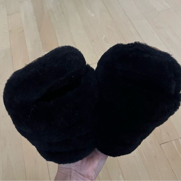 UGG Fluff Yeah Slide Sandal in Black 10 - Picture 6 of 12